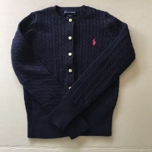 Girl’s Navy Blue Ralph Lauren Cardigan